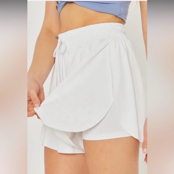 Two In One Drawstring Active Shorts - Picture 2 of 4